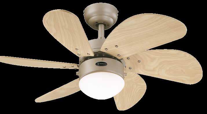 finish Light maple blades Single opal frosted disc light