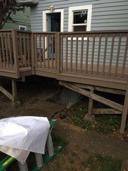 1. Deck Deck 1 Decking and Visible framing appeared in good condition overall.