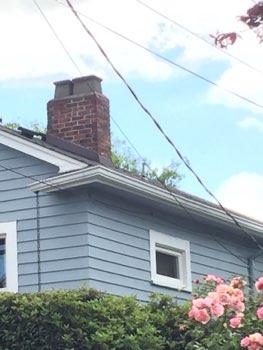 2. Flashing Return flashing not installed where roof butts into siding above gutters.