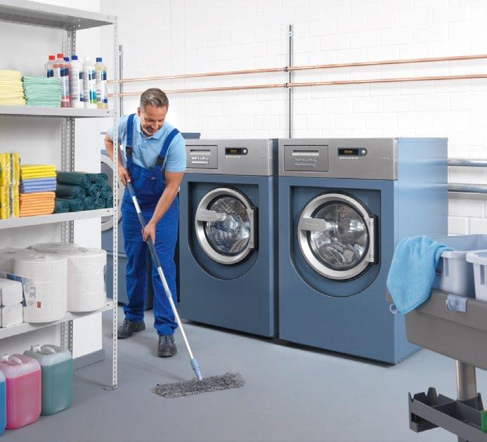 Miele s Mopstar washing machines are specifically designed for the reprocessing of mops, cleaning cloths and other textiles.