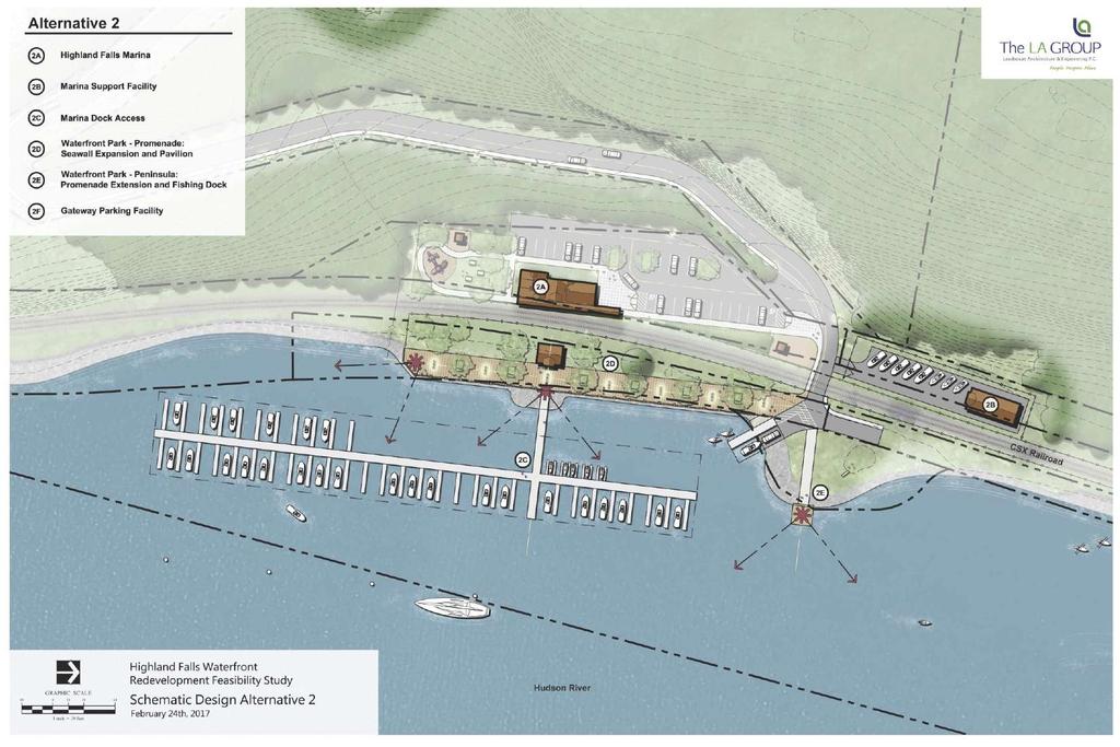 2E: Waterfront Park Peninsula: Promenade Extension and Fishing Dock Extend Waterfront Park promenade and connect to the existing peninsula.