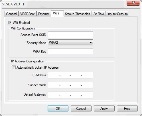 5.5.4 WiFi Options WiFi options provide the ability for the detector to join an existing WiFi network using the normal building network connection process.
