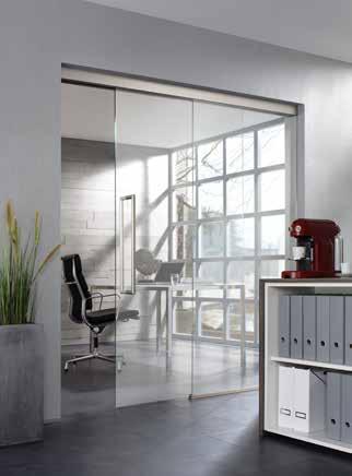 HELM-GT Hardware for Sliding Doors Overview HELM GT-L 50, up to 50 kg leaf weight up to 50 kg leaf weight without side panel Glass sliding doors made of TSG (toughened safety glass), for 8 mm and mm