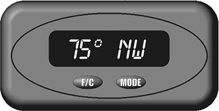 SECTION 2 DRIVING YOUR MOTOR HOME ELECTRONIC COMPASS & OUTSIDE THERMOMETER COMPASS OPERATION The compass has two (2) buttons - MODE and F/ C - which are used to change the unit between the various
