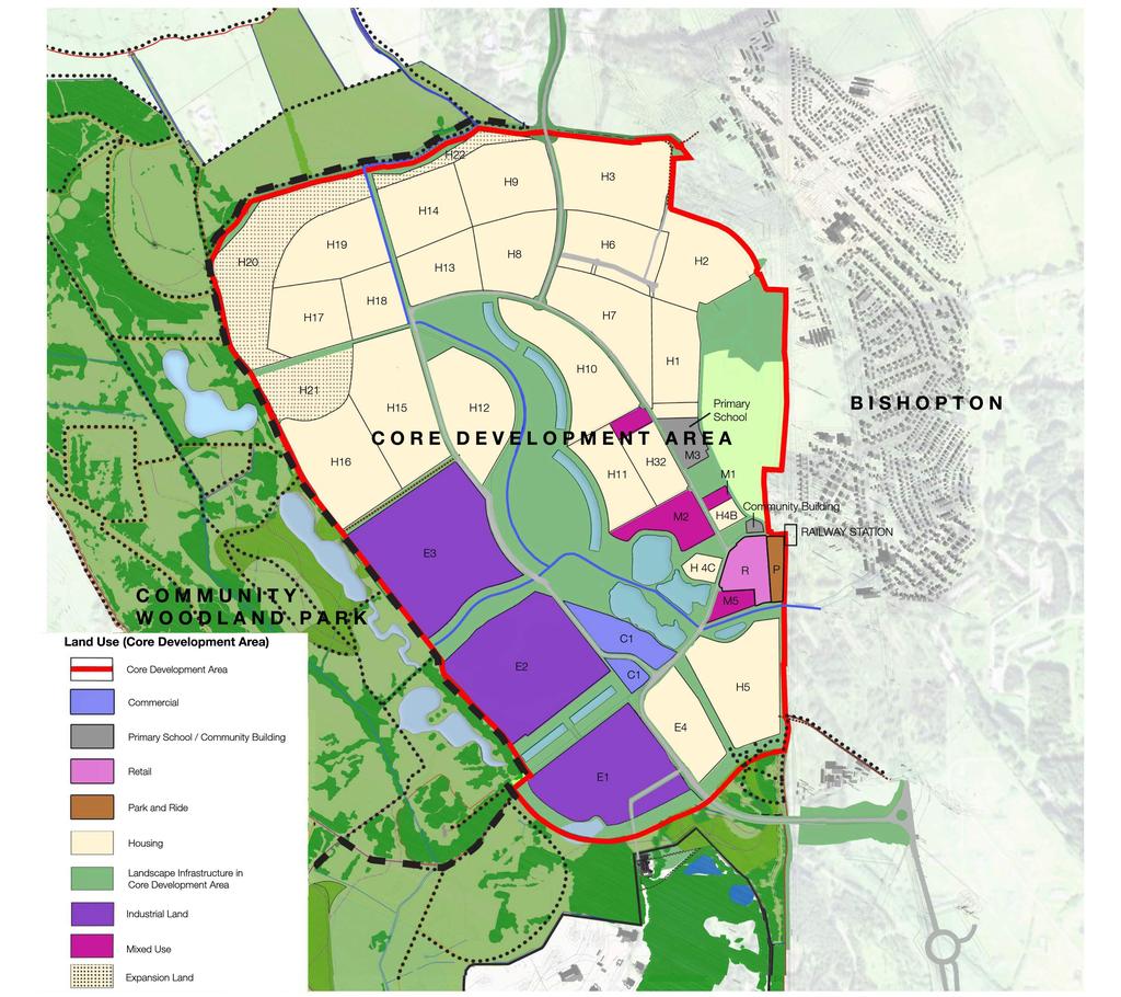 The original masterplan and the expansion land The masterplan which has guided and shaped Dargavel Village so far was published in 2006.