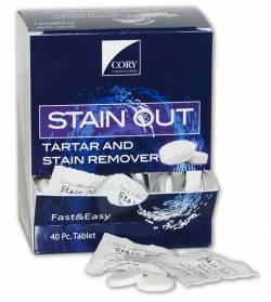 Cleaning Solutions & Tablets Cory Labs - 400674 Stain Out Tartar & St Remover 40pk Cory Labs - Stain Out Tartar & Stain Remover Tablets 40/bx #TSR40Cory Labs - Stain Out Tartar & Stain Remover