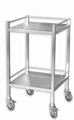 15 MEDICAL TROLLEYS Excel Healthcare Ltd supply a comprehensive range of heavy duty medical trolleys, they are manufactured from the highest quality stainless steel with reinforced shelves and safety