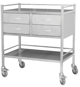 folds. Weight Capacity: 56kg L 800 x W 490 x H 900mm WK-TD004 Large Four Drawer Trolley 383.