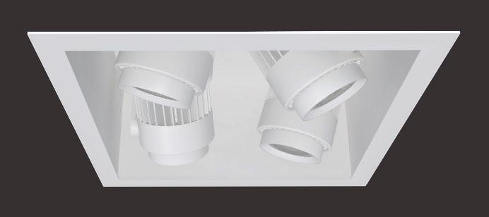 Recessed -Light Square Multiple Features Hornet High Power (HP) Multiples perform beautifully, punching through higher ambient light with strong output making them perfect for retail applications.
