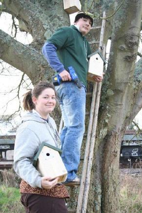 Wild Fowl Conservation Area Young s Park People have been busy again in Goodrington, this time supplying and installing bird boxes in the wild fowl area in time for the spring nesting and of course