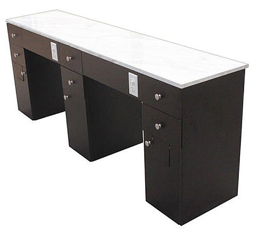 Double Sanctuary Gel Manicure Table Model KM-N094-2 NOTE: This Double Manicure Table Shipped in 3 boxes. Box 1/3 contains the 3 table legs (130 pounds).