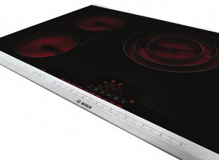 Induction Gas Electric Cooktops 29 SteelTouch Quality SteelTouch Controls* The controls incredibly responsive and seamless with the sharp stainless steel design make 17 different heat levels all