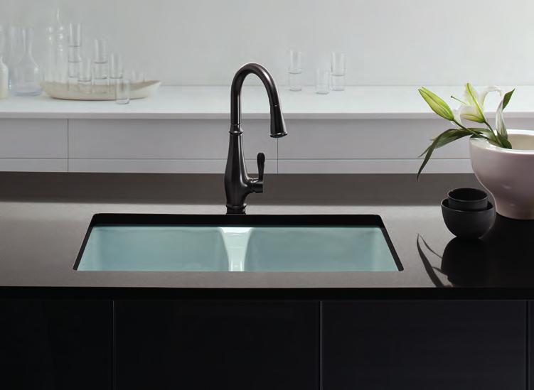 14 Kitchen Sinks KOHLER Enameled Cast Iron 15 Tap shown not available in this finish Tap