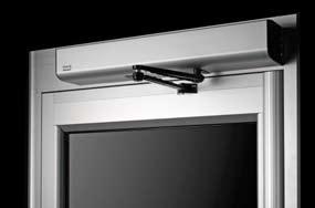 Among the product s advantages, the self-adjusting closing force ensures that the door closes with sufficient force.