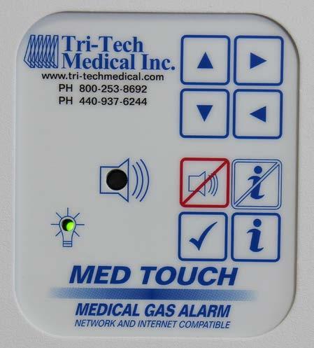Alarm Displays & Functions Low alarm set point High alarm set point Button Board Module Gas code number Transducer type Alarm silence button Audible alarm indicator Power on indicator Clear last