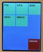 If you wish to change this setting; type in the new pressure touch Enter on the next screen touch Back on the next screen touch Save to adjust the pressure setting After placing the board in the