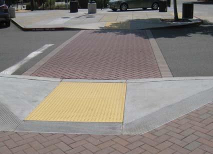 , controlled intersections or the intersection of key streets) with clearly marked crosswalks that measure at least 10 feet wide. 2.