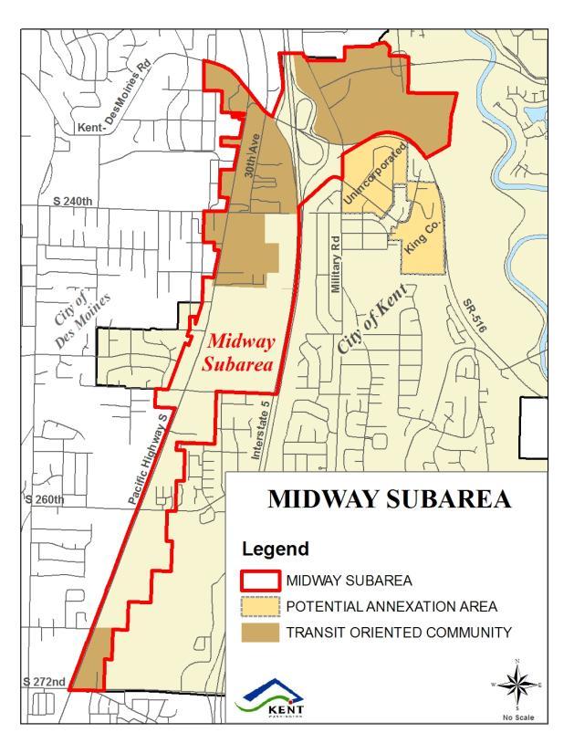 The Midway Design Guidelines reflect the vision found in the Midway Subarea Plan.