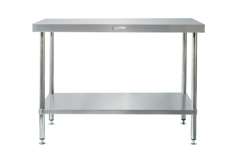 STAINLESS STEEL CENTRE TABLES 01 CENTRE TABLE 1.2mm thick tops Fully modular and expandable Stability and knock tested Supplied with 1.