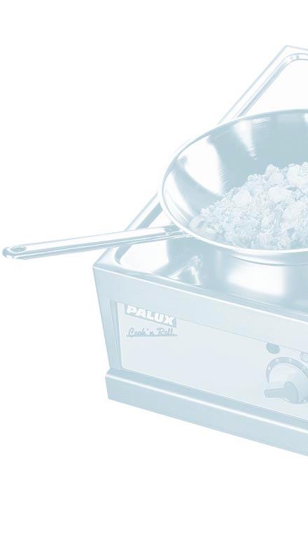 The Program: Easy variety The Cook n Roll pan: Compact multifunctional appliance for many different applications, Specially worked steel top with a smooth surface for optimum