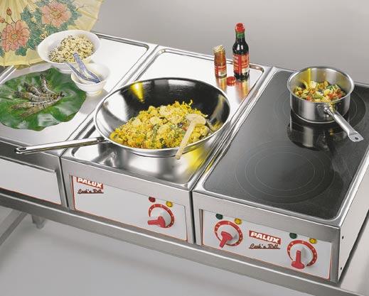 The Cook n Roll Induction wok: An innovative multi-purpose unit for fast cooking of fish, meat, vegetables etc.