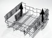 Dishwasher Baskets The upper basket has two different heights available, to