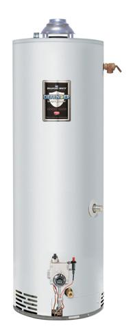 70 Energy water heater is atmospherically vented and utilizes a highly efficient fan to pull air through a tightly restricted baffle system.