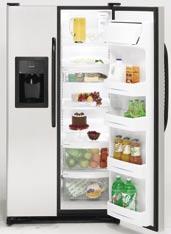 Side-by-side refrigerators Available new models GE J-Series Offered in 22 and 25 cu. ft.