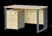 2m Straight Writing Desk with 3 Drawer Mobile Pedestal