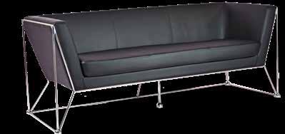 Leatherette 3 Seater Sofa PLUTO