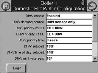 6.5.4 DHW Domestic Hot Water Configuration Figure 32: Domestic Hot Water Configuration 6.5.5 DHW Storage Configuration Sub- Parameter Description DHW storage Enabled enable Disabled DHW - Domestic