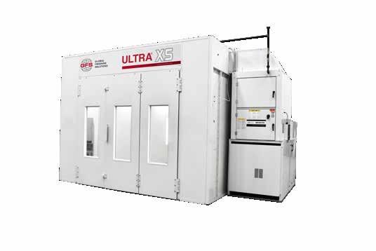 EFFICIENT The Ultra XS paint booth delivers the quality and performance you ve come to expect from GFS Ultra Booths in a durable, single-skin design.