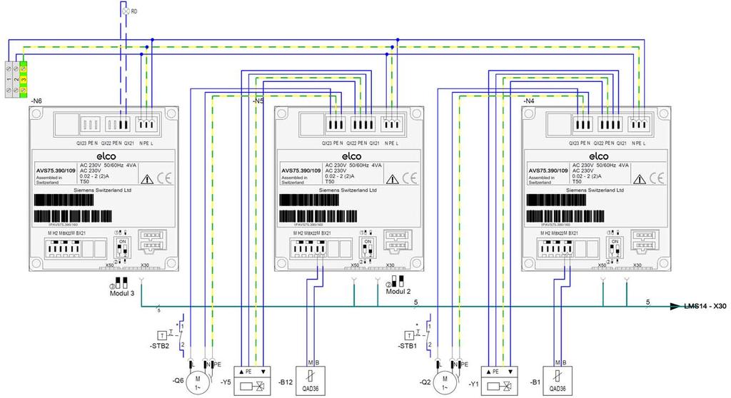 Installation Wiring diagram - Accessories Alarm Heating circuit 2 Heating circuit 1 Flow temp.
