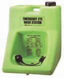 PURE FLOW 1000 TM EYEWASH STATIONS Sure-grip handle provides instant, simple activation Activation straps display expiration date Integral drain valve allows easy draining of reservoir after use