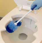 Use a toilet brush to clean the inside of the toilet bowl.