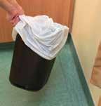 Wipe the inside and outside of the garbage can using a cleaning cloth and Cleaner/ Disinfectant