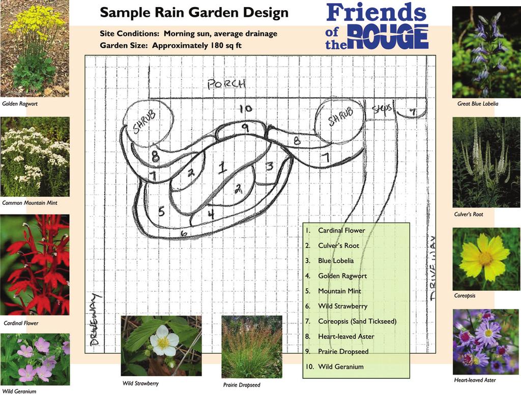 structures.*** Use the removed soil to create a small berm around the garden.