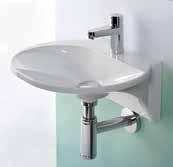 This is possible by the slotted hole design in the rear panel of the washbasin.