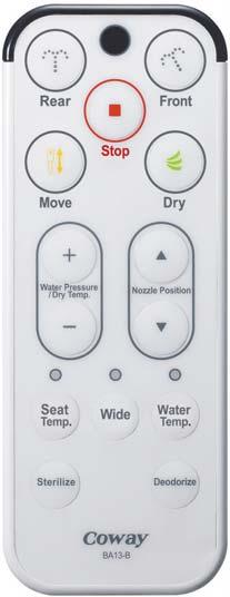 Nozzle cleaning Instant heating system ensures that warm water is instantly available at before using the bidet.