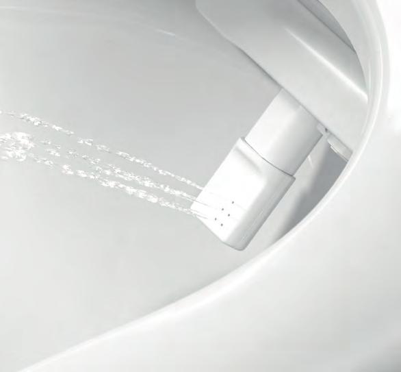 Special hygienic coatings mean the toilet effectively cleans itself, while features