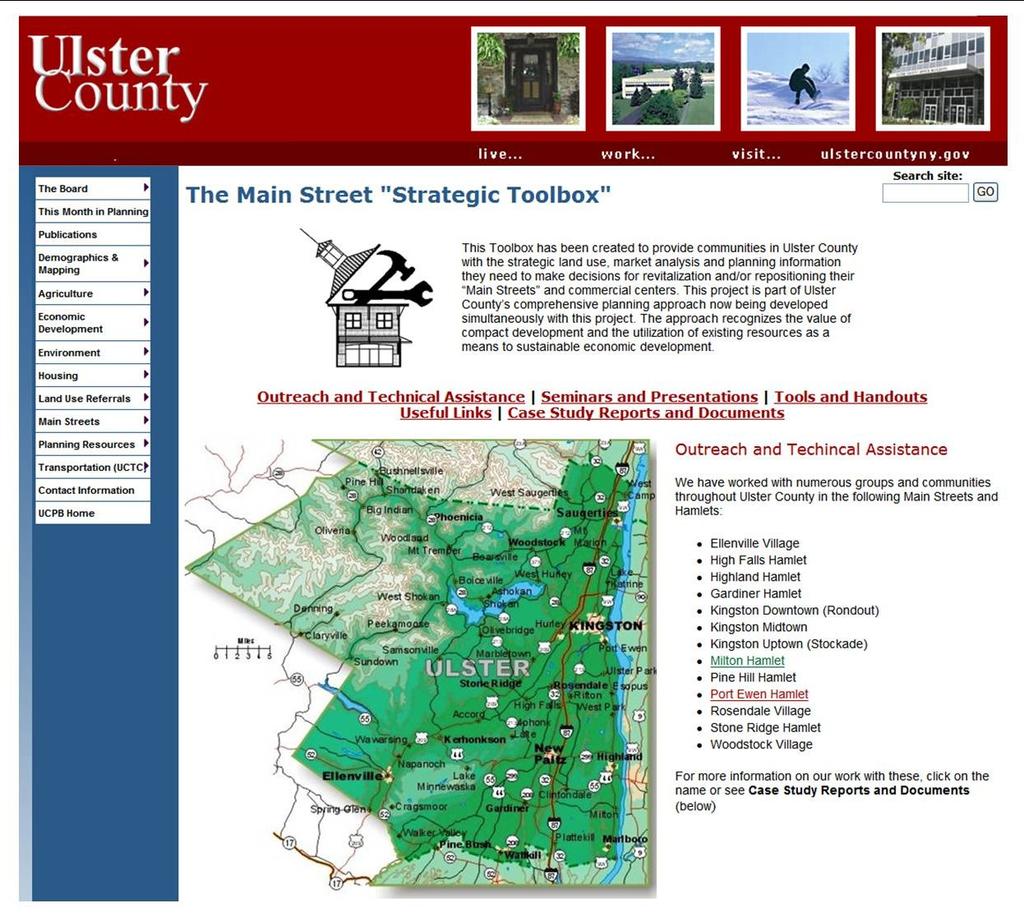 Ulster County Main Streets Planning Guide http://www.co.ulstercountyny.gov/planning/mstoolbox.