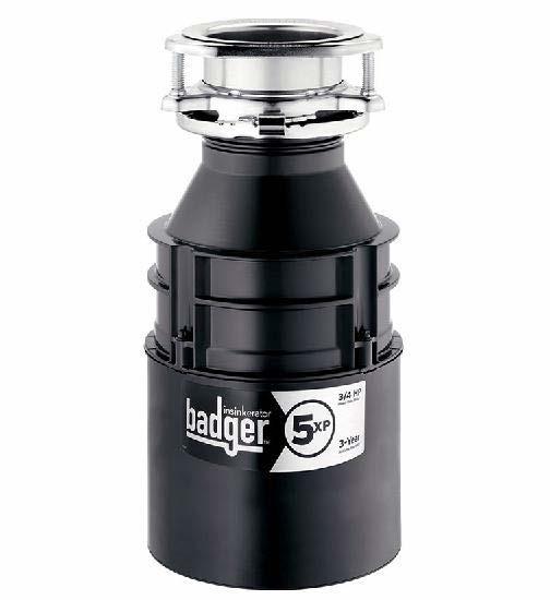 8 GPM In-Sink-Erator IBADGER5XP Food Waste Disposer; 3/4HP