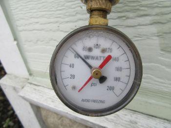 Exterior Faucet Water pressure - 60 psi.