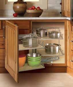 storage. With one easy pull, the contents of your cabinet glide out to you.