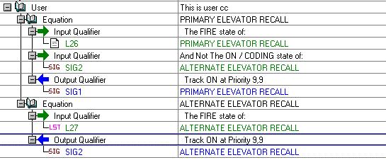 Elevator Recall, Continued Step 4. Add Custom Control Equations (continued) Equation 2.