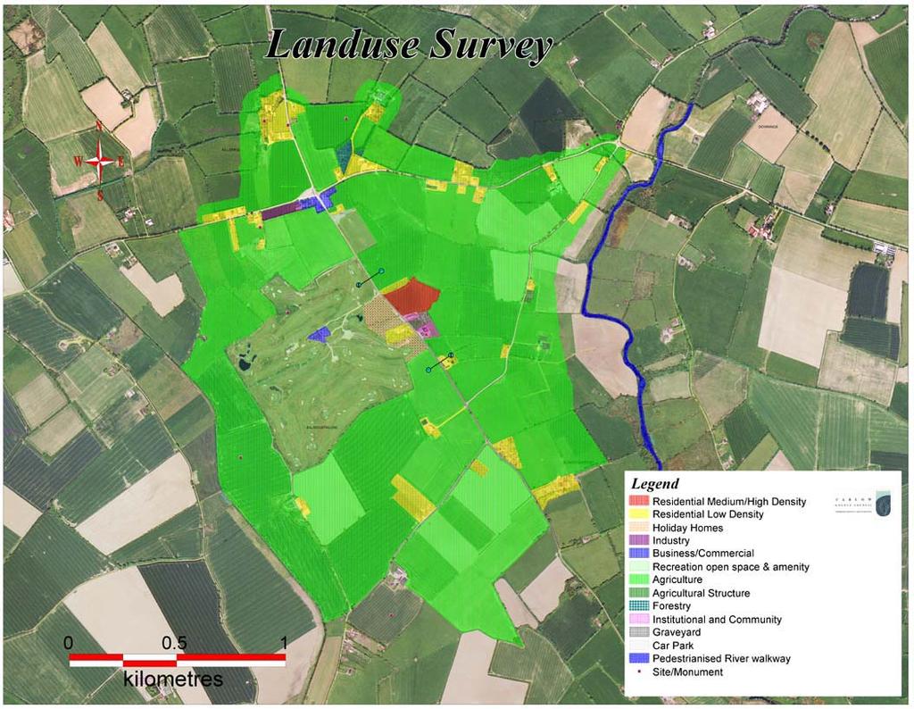 Section 2 Landuse, Urban Character & Natural Heritage 2.1 Land Use: A land use survey of Grange/Killerig settlement was undertaken in the course of developing the village plan.