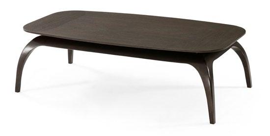 THRIVE TALL COCKTAIL TABLE XN51012 Quartered Oak Veneer with Sauvage Oak Finish Knife Edge Boat Tops with Unique