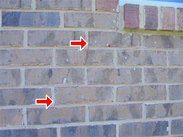 I. STRUCTURAL SYSTEMS Inspected, Repair or Replace Common stair step crack in the exterior brick is located under the master bathroom window and above the
