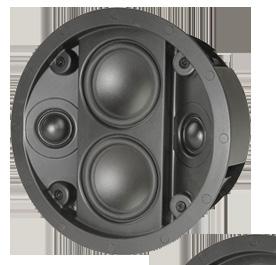 Tweeters are wired out of phase and the baffles are angled, making them hard to localize Unique hybrid acoustic design is a Monopole/Dipole mix, allowing for sound steering" without changing the