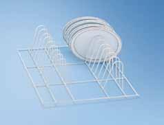 9 H x 18.1 W x 18.1 D For pans, dishes, trays, and bowls Distance between stays: 1.